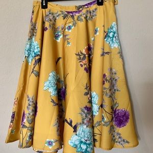 ModCloth Floral MIDI skirt